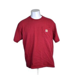 Carhartt Pocket Tee Red Mens Large